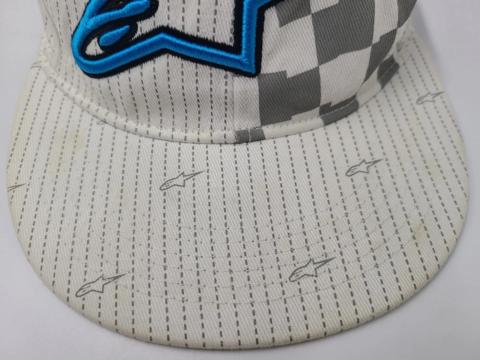Gorra Alpinestars Flex Fitted (Parece M-L) Dirtbike Motocross Hombres Mujeres Blanca Foto 3 de 4