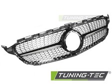 K&uuml;hlergrill Mercedes C-Klasse W205 ab 2018 bis 2021 Diamant Look Schwarz Chrom-4