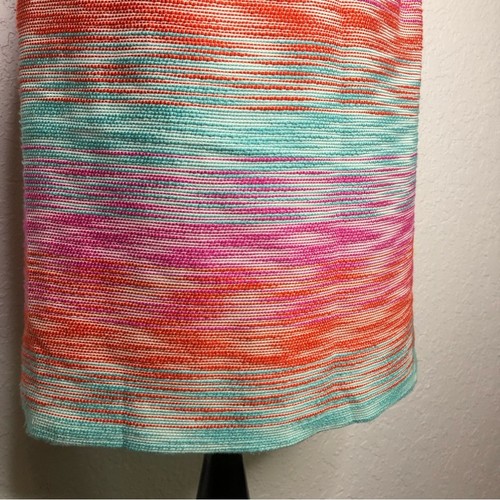 Shoshanna dress women 6 NEW white blue pink orange sheath feminine office stripe - Picture 4 of 15