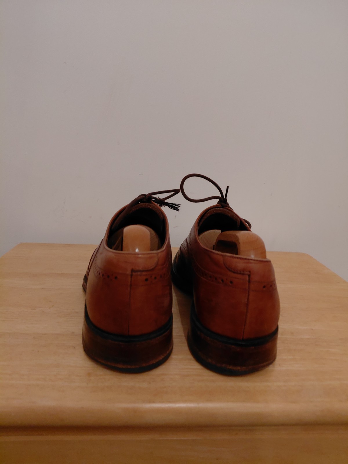Loake 1880 Oxford Brogues 6.5 Shoes Brown Tan Leather England Goodyear English image 6