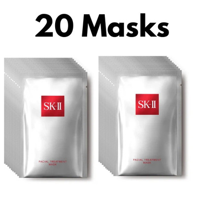 SK-II Facial Treatment Crystal Clear Mask Deluxe Set   20 Masks New
