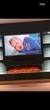 HD 3 Side Panoramic Media Wall 70-80 Inch Electric Fire Recessed/Freestanding
