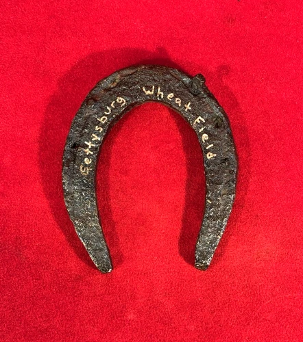 RARE GETTYSBURG CIVIL WAR HORSESHOE / FOUND IN THE WHEAT FIELD