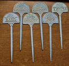 6 Metal Herb Garden Markers/Stakes. Nice color, printed on both sides.
