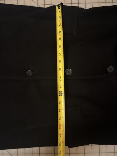 Vintage Marvin Richards BLOOMINGDALES 100 % Kaschmir langer schwarzer Mantel USA Damen 6P - Bild 10 von 24
