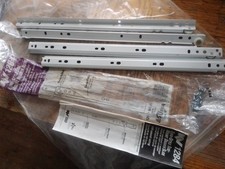 1 Pair Knape Vogt Euro Style 1284 - 450mm Side Mount White Drawer Slides