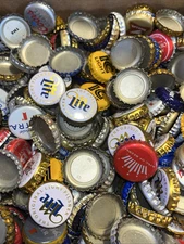 500 Beer Bottle Caps. Assorted! Many Different Brands. Used. Some Minor Dents