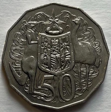 Australia 50 Cents 1984 - 12-sided - Kangaroo & Emu