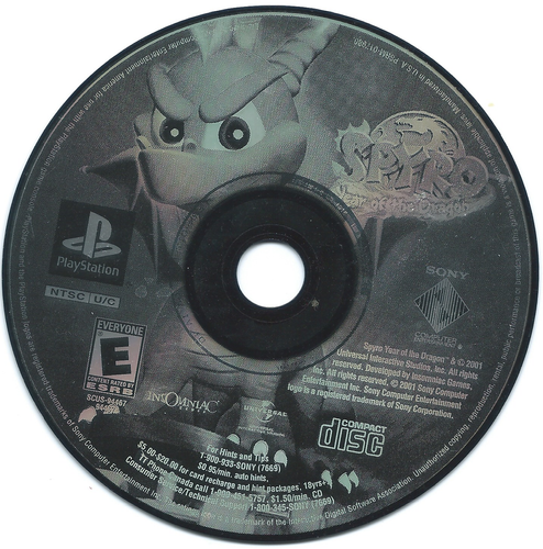 Spyro Year of the Dragon (Sony PlayStation 1, 2000) GH PS1 Disc, KOSTENLOSER VERSAND!