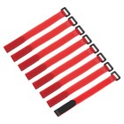 8Pcs Battery Tie Down Straps,0.8x10" Red Nylon Hold Down Hook Loop Strap