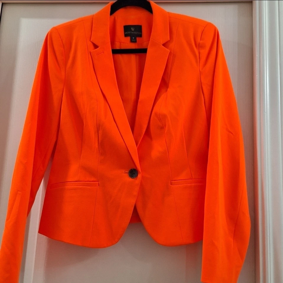 Worthington Bright Orange Blazer - Image 2 of 4