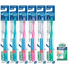 Dental Toothbrush 202 3-row Compact Head Regular 6 Pieces  Bonus