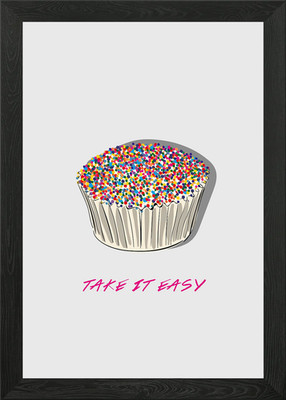 TAKE IT EASY Gerahmtes Wandbild Poster Leinwanddruck Bild