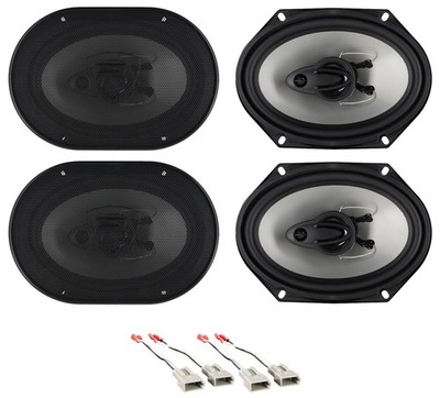 Rockville 6x8'' Front+Rear Facotry Speaker Replacement For 00-10 Ford F-650/750 
