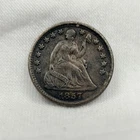 1857-P Seated Liberty Half Dime H10C Semi Key Date Silver Philadelphia AU Coin