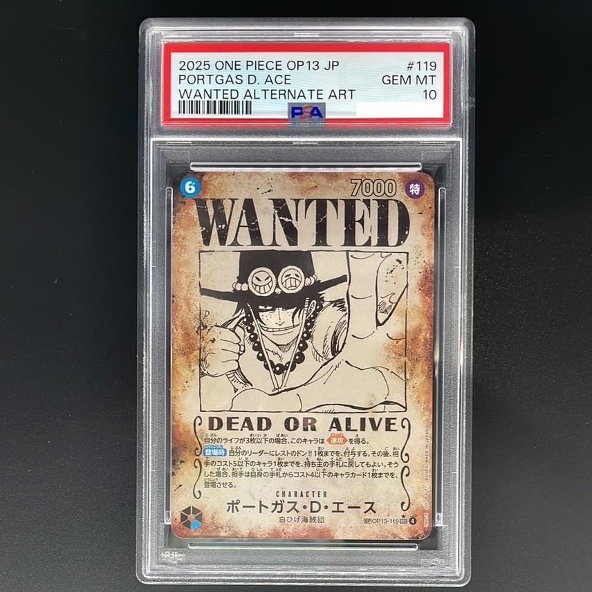 PSA 10 Ace Wanted SEC-SPC OP13-119 Carrying on His Will ONE PIECE