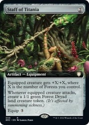 Staff of Titania (Extended Art) - Commander: The Brothers' War #050