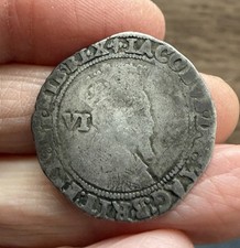 JAMES I (1603-1625). SILVER SIXPENCE. DATED 1604.