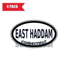 Connecticut East Haddam Oval Sticker 4 Pack 3x2 Inch