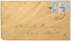1860s CONFEDERATE CIVIL WAR ADVERSITY COVER w/ 5 CENT CONFEDERATE STAMPS CSA #7