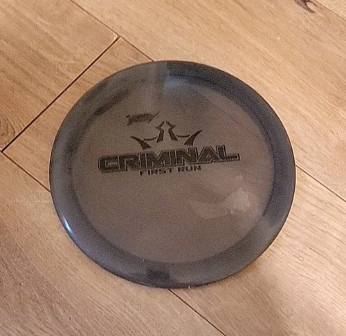 FIRST RUN Dynamic Discs Criminal Clear Dark Grey On Black Pre Owned 176g