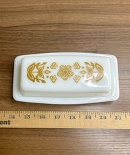 Vintage Pyrex Butterfly Gold Butter Dish 72-B