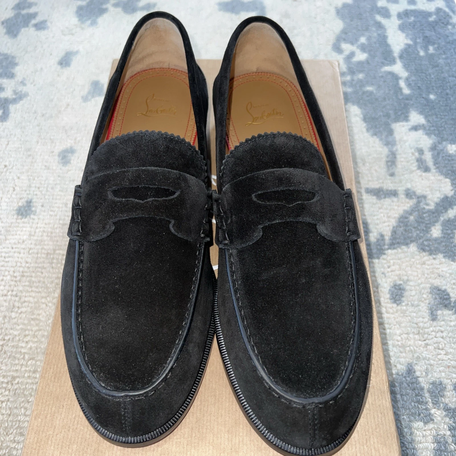 Christian Louboutin — Christian Louboutin Mens Penny Flat Crosta Loafer Size 43.5 NIB $1295 Black