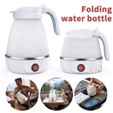 600ML Foldable Travel Kettle Silicone Collapsible Portable Electric Camping UK