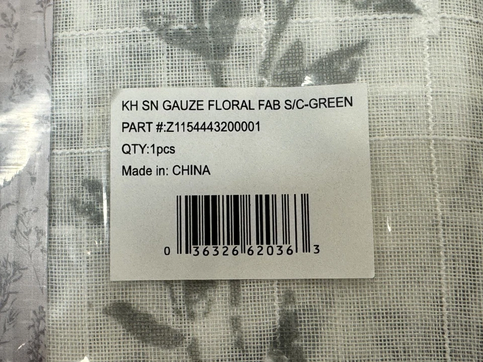 Sonoma Goods For Life Cortina de Ducha Floral Tela Gasa Tejida 70 in x 72 in NUEVO Foto 4 de 4