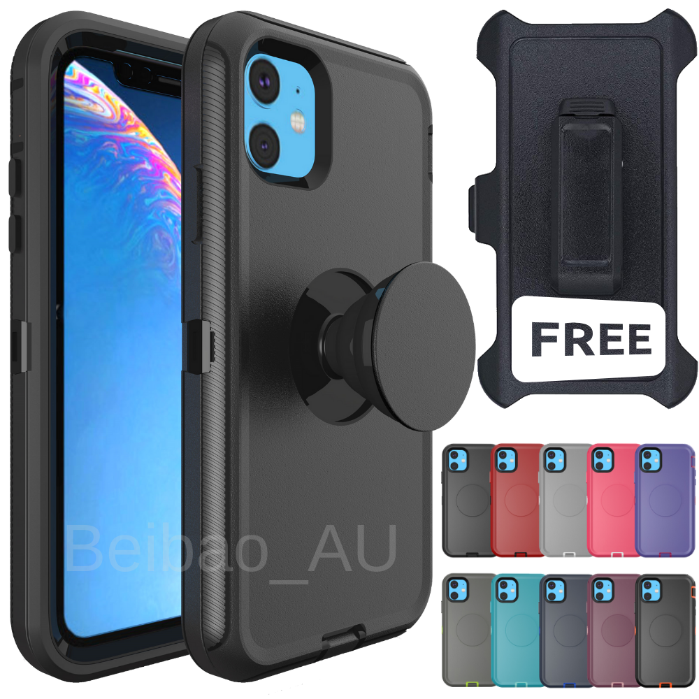 For iPhone 12 Pro Max Mini Shockproof Case Cover+Belt Clip Fit Otterbox Defender