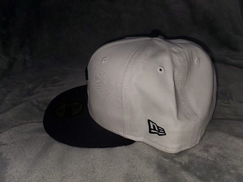 NEW ERA 59 FIFTY MLB CHICAGO CUBS WHITE BLUE FITTED HAT SZ 8 NEW 20684577 - Picture 3 of 7