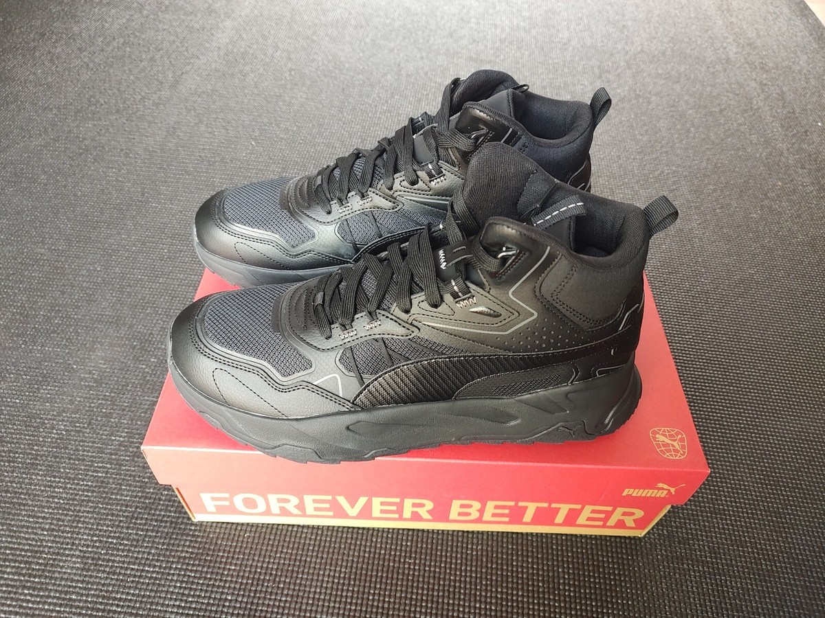 Puma Trinity Mid Hybrid Mens Size 9.5 Black Athletic Running Shoes Sneakers Amazon.com: Puma Mens Trinity Mid Hybrid Lace Up Sneakers  main image 3