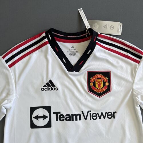 McTominay Manchester United Away Jersey 22-23 L Boys Adidas Soccer Shirt - Picture 3 of 10