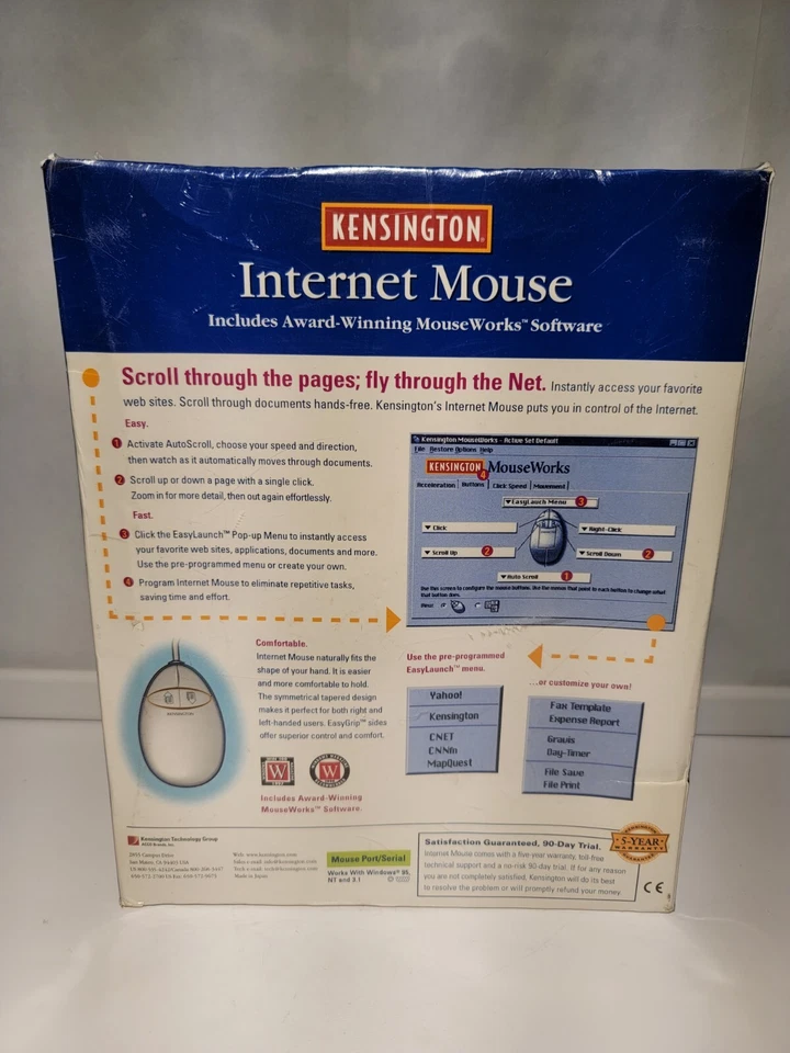 NIB Vintage Kensington Internet Mouse Model 64222 - Image 4 of 4