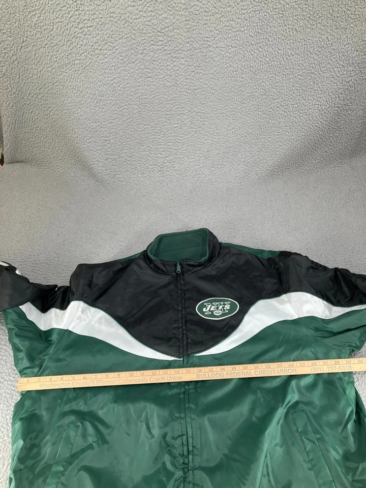 Chaqueta New York Jets Para Hombre 2XL XXL Verde Reversible Vellón G III NFL Fútbol Foto 4 de 4