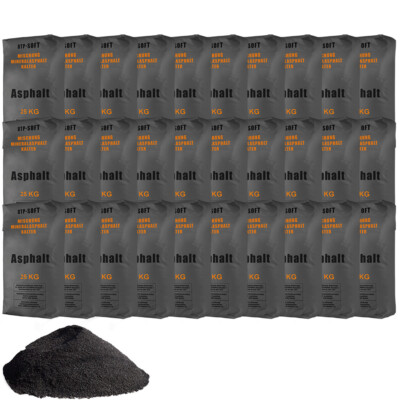 30 x 25kg Kaltasphalt 0-8 mm Reparaturasphalt Asphalt Kaltmischgut 750kg TOP 750