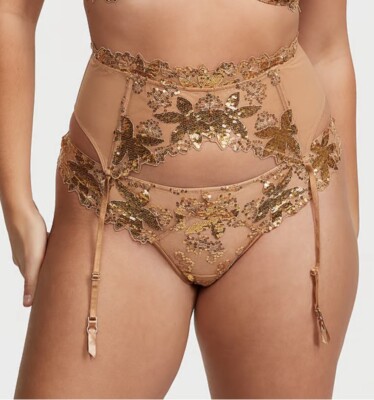Victorias Secret ZIGGY GLAM SEQUINED GOLD Garter Belt XS S NEW panty Thong Match | eBay Victorias Secret ZIGGY GLAM SEQUINED GOLD Garter Belt XS S NEW panty Thong Match | eBay