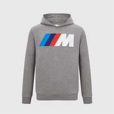 NEW BMW M MOTORSPORT MENS HOODIE HOODY RELAXED FIT GREY LARGE 80145B5F5A7