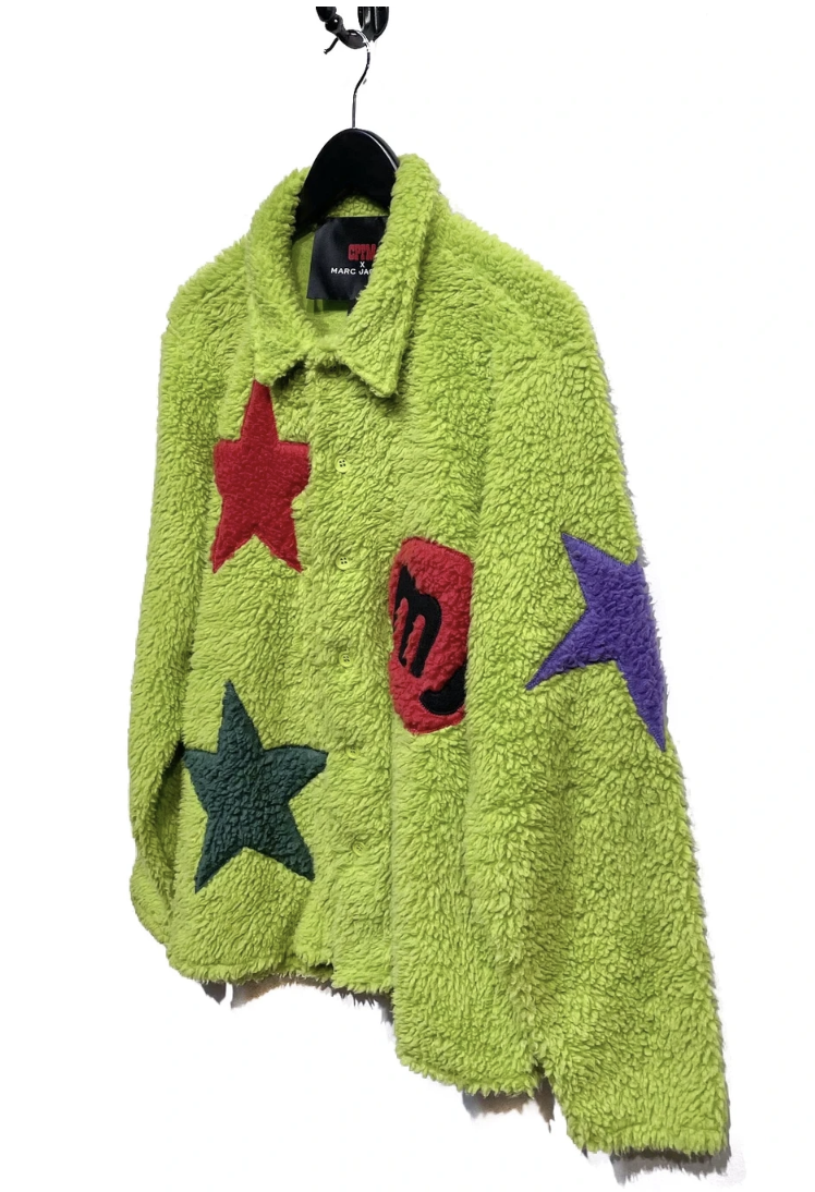Cactus Plant Flea Market x Marc Jacobs Tattoo Shirt Jacket Green size Medium