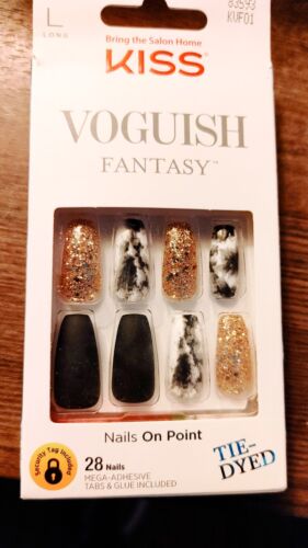 KISS NAILS VOGUISH FANTASY NAILS KVF01 NEW LONG FALSE NAILS 28 NAILS