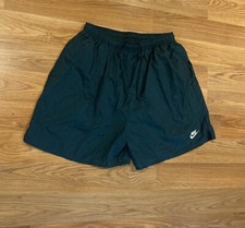 VTG Nike White Tag Windbreaker Shorts Green Gym Workout Running Logo Men s XL