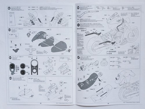 TAMIYA 1/6 Harley-Davidson FLSTFB Fat Boy Lo #16041 Big Scale model kit - Picture 10 of 13