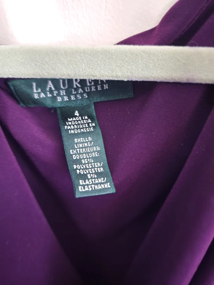 Vestido stretch roxo Ralph Lauren tamanho 4  - Imagem 2 de 3