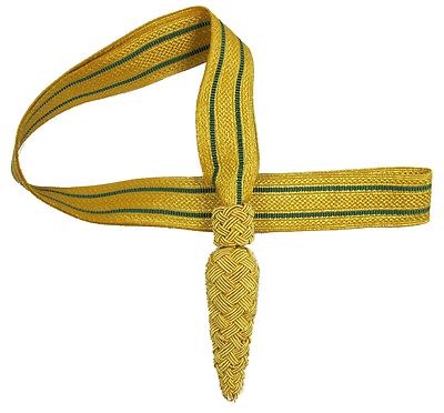 Sword Knot Gold /& Red Fringe Ribbon with 3 Red Strips R1611