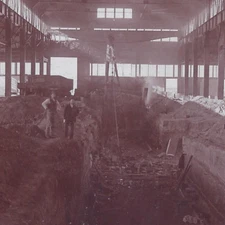 1890s CABINET PHOTO ALLIANCE OH? MORGAN ENGINEERING FACTORY INTERIOR