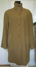 BON MARCHE WOMENS LIGHT BROWN RICH WOOL BLEND WINTER COAT JACKET SIZE UK 16 44