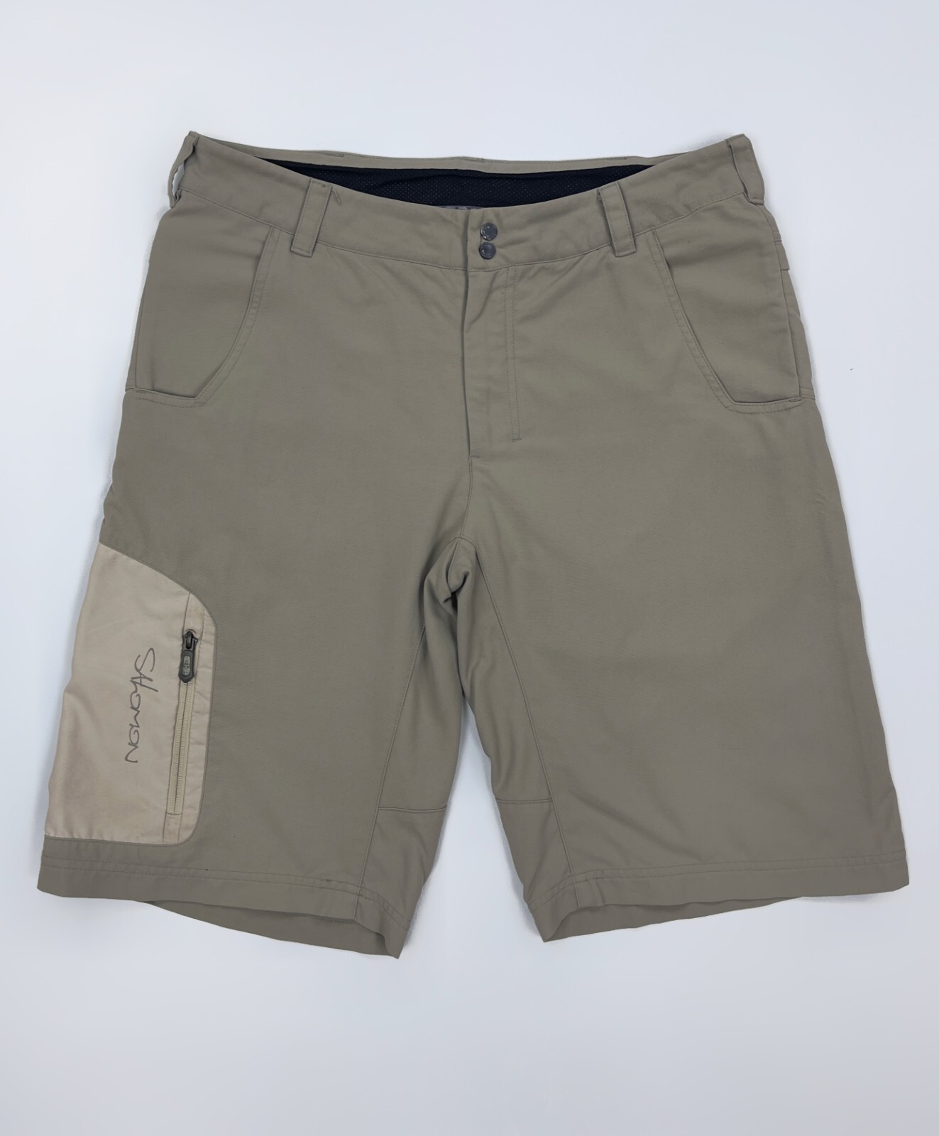 Raro pantaloncino uomo archivio SALOMON Tech tasca laterale Gorpcore beige nero 32