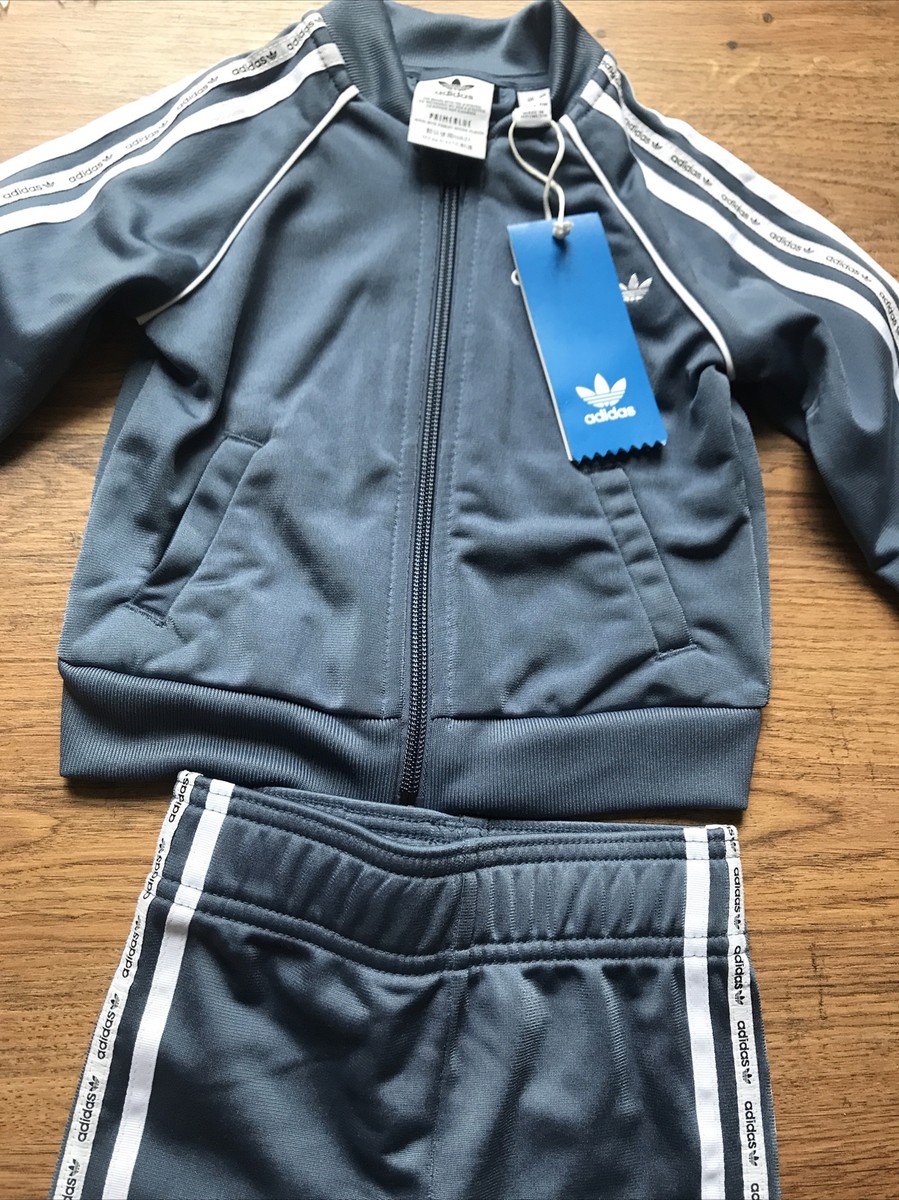ADIDAS TRACKSUIT PRIME BLUE 6-9 Months HA0949 BNWT UK