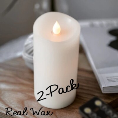 ARTTRON E-Light Candles Remote Control 2-Pack Real Wax