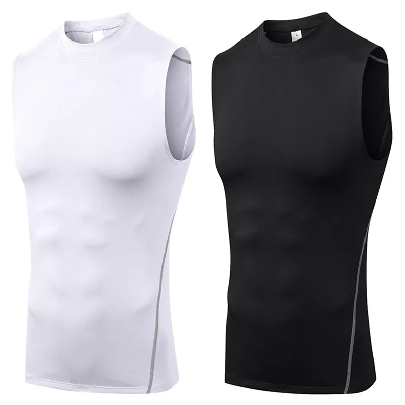 Men Compression Sport Vest Tight Tank Base Layer Sleeveless T-Shirt Top  Singlet